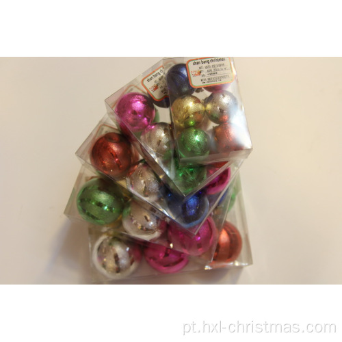 Enfeite de bola de decoração de árvore de Natal com desenhos pontilhados